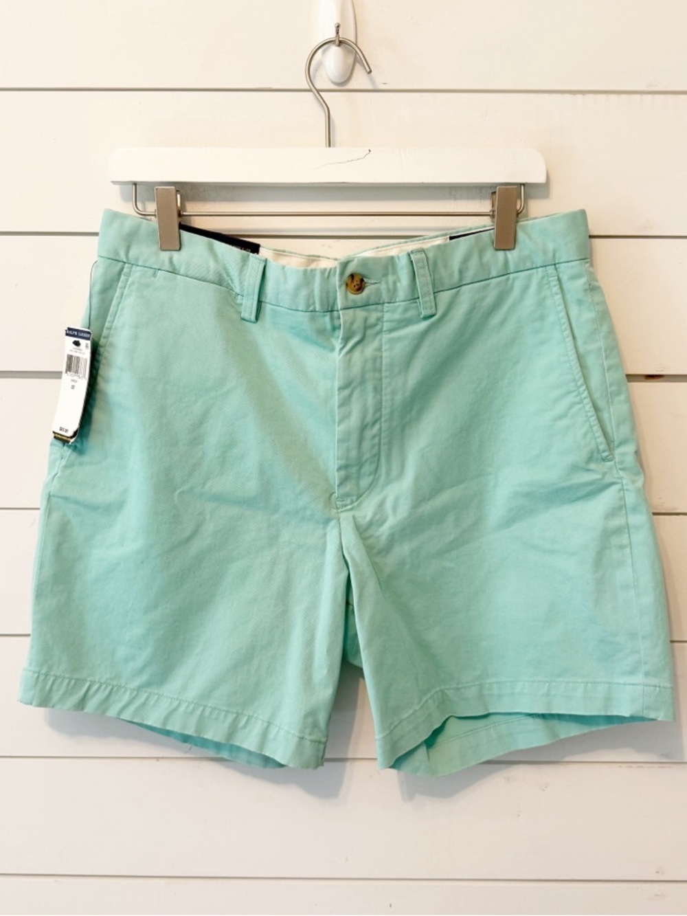 NWTs Polo Raph Lauren Stretch Classic Fit 6’ Chino Cotton Blend Shorts/green 32